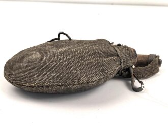 1.Weltkrieg, Feldflasche mit Bezug aus Ersatzmaterial,...