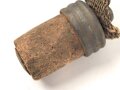 1.Weltkrieg, Feldflasche mit Bezug aus Ersatzmaterial, dieser mit Hersteller " Emanuel Kahn Karlsruhe" Guter Zustand , ungetragenes Stück