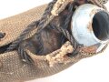 1.Weltkrieg, Feldflasche mit Bezug aus Ersatzmaterial, dieser mit Hersteller " Emanuel Kahn Karlsruhe" Guter Zustand , ungetragenes Stück