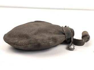1.Weltkrieg, Feldflasche mit Bezug aus Ersatzmaterial,...