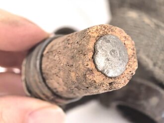 1.Weltkrieg, Feldflasche mit Bezug aus Ersatzmaterial, dieser mit Hersteller " Emanuel Kahn Karlsruhe" Guter Zustand , ungetragenes Stück