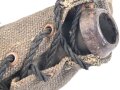 1.Weltkrieg, Feldflasche mit Bezug aus Ersatzmaterial, dieser mit Hersteller " Emanuel Kahn Karlsruhe" Guter Zustand , ungetragenes Stück