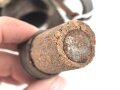 1.Weltkrieg, Feldflasche mit Bezug aus Ersatzmaterial, dieser mit Hersteller " Emanuel Kahn Karlsruhe" Guter Zustand , ungetragenes Stück