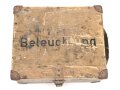 Kasten für Strichplattenbeleuchtung Wehrmacht, späte Ausführung, die frühen sind aus Blech . Originallack, ungereinigtes Stück