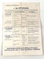 Merkblatt der Verbandstoff Fabriken Paul Hartmann Heidenheim " Die Kampfstoffe" DIN A5, Druckvermerk von 1939