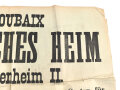 1. Weltkrieg Wandanschlag "Deutsches Heim Soldatenheim II. - Roubaix, Frankreich" Maße 56 x 45,5cm, zusammen gefaltet, 1930