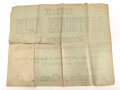 1. Weltkrieg Wandanschlag "Deutsches Heim Soldatenheim II. - Roubaix, Frankreich" Maße 56 x 45,5cm, zusammen gefaltet, 1930