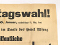 Wandanschlag für eine Wählerversammlung zur Reichstagswahl, Maße 65 x 48cm, zusammen gefaltet