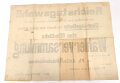 Wandanschlag für eine Wählerversammlung zur Reichstagswahl, Maße 65 x 48cm, zusammen gefaltet