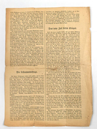 1. Weltkrieg "Rede des Präsidenten Wilson" 5. Dezember 1917, über DIN A4, zusammen gefaltet
