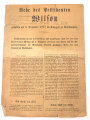 1. Weltkrieg "Rede des Präsidenten Wilson" 5. Dezember 1917, über DIN A4, zusammen gefaltet