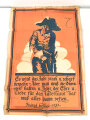 Plakat mit Sinnspruch  "Friedrich der Große 1757" Maße 51 x 75cm, zusammen gefaltet, Rückseite mit Klebeband verstärkt