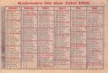 1. Weltkrieg "Kalender für das Jahr 1918" 11,5 x 8cm
