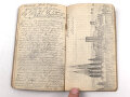 "Kriegsmerkbuch" DIN A6, mit vielen Eintragungen datiert 1915
