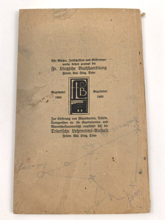 "Kurzgefaßte Geschichten des Infanterie Regiment von Horn Nr.29" datiert 1913, 58 Seiten, DIN A5