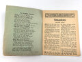 1.Weltkrieg "Kriegsliederbuch" 24 Seiten, DIN A6