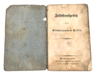"Feldstrafgesetz für das Großherzogthum...