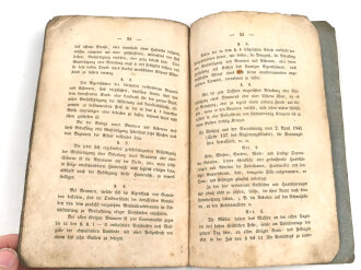 "Feldstrafgesetz für das Großherzogthum Hessen" datiert 1841,  34 Seiten, DIN A5
