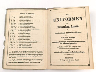 "Die Uniformen der Deutschen Armee" datiert...