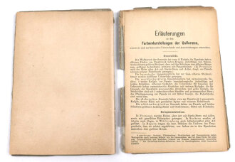 "Die Uniformen der Deutschen Armee" datiert 1882, stark gebraucht DIN A5