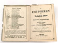 "Die Uniformen der Deutschen Armee" datiert 1882, stark gebraucht DIN A5