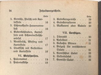 "Kriegs Kochregeln für die Benutzung der Kochkiste" datiert 1918, unter DIN A5