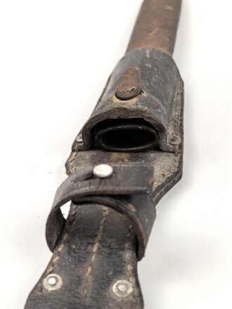 Seitengewehr M84/98 für k98 der Wehrmacht. Nummerngleiches Stück Berg & Co 1940. Im zugehörigen Koppelschuh, ungereinigter Dachbodenfund