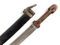 Russland, Kindschal , Kindjal datiert 1911. Nummerngleiches Stück, der untere Teil des Griffstücks leicht beschädigt, sonst guter Gesamtzustand. Ungereinigt