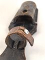 Wehrmacht, Koppelschuh zum Seitengewehr M84/98 für k98 . Weiches Leder, frühes Stück, Nieten fehlen zum Teil