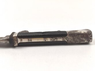 Fahrtenmesser für Angehörige der Hitlerjugend. Hersteller "M7/51/41" Griffemblem sauber entfernt, ungereinigtes Stück