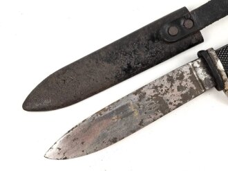 Fahrtenmesser für Angehörige der Hitlerjugend. Hersteller "M7/51/41" Griffemblem sauber entfernt, ungereinigtes Stück