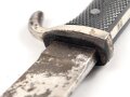 Fahrtenmesser für Angehörige der Hitlerjugend. Hersteller "M7/51/41" Griffemblem sauber entfernt, ungereinigtes Stück