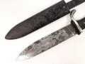 Fahrtenmesser für Angehörige der Hitlerjugend. Hersteller "M7/51/41" Griffemblem sauber entfernt, ungereinigtes Stück