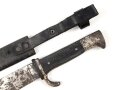 Fahrtenmesser für Angehörige der Hitlerjugend. Hersteller "M7/51/41" Griffemblem sauber entfernt, ungereinigtes Stück