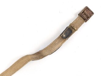 Tornisterriemen Wehrmacht in Tropenausführung, Leder angetrocknet , ungereinigt