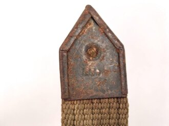 Tornisterriemen Wehrmacht in Tropenausführung, Leder angetrocknet , ungereinigt