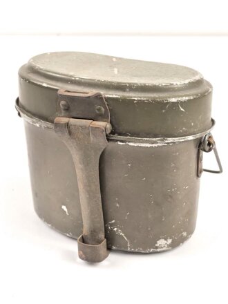 Kochgeschirr Wehrmacht, Originallack, MKL44 Deckel, Unterteil OHW44