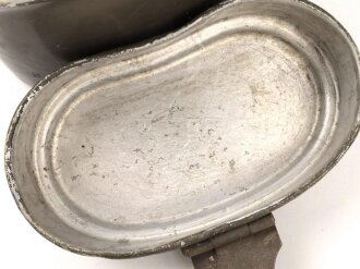 Kochgeschirr Wehrmacht, Originallack, MKL44 Deckel, Unterteil OHW44