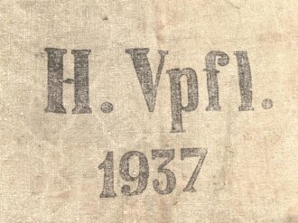 Grosser Sack für Heeresverpflegung datiert 1937, gebraucht, ungereinigt