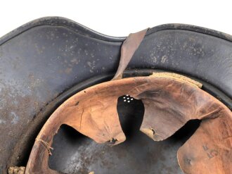 Stahlhelm Luftschutz. In allen Teilen originales Stück, ungereinigt