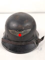Stahlhelm Luftschutz. In allen Teilen originales Stück, ungereinigt