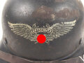 Stahlhelm Luftschutz. In allen Teilen originales Stück, ungereinigt