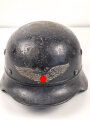 Stahlhelm Luftschutz. In allen Teilen originales Stück, ungereinigt, Der Schriftgzug " Luftschutz" entfernt