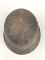 Heer, Stahlhelm Modell 1942. In allen Teilen Original, ungereinigter Scheunenfund, NS62