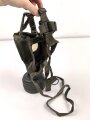 Gasmaske mit Filter Wehrmacht, Datiert 1940/41, ungereinigt, Maskenkörper weich