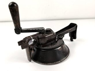 Luftschutz Handsirene, Hersteller "JURK" 1940. Originallack, Funktioniert einwandfrei. Ungereinigt.