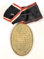 Deutscher Reichskriegerbund Kyffhäuser , Kriegsdenkmünze 1914-1918 am Band, mit Bandspange