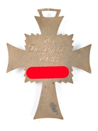 Ehrenkreuz der deutschen Mutter in bronze, Emailleschaden