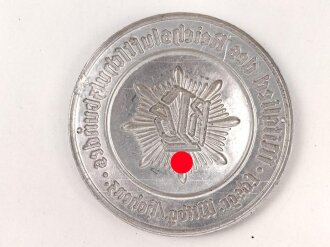 Türplakette " Mitglied des Reichsluftschutzbundes Landesgruppe Württemberg / Hohenz." Sehr guter Zustand