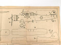 III.Reich, Modellbaubogen Henschel Aufklärer HS126. Guter Zustand, Maße 34 x 54cm